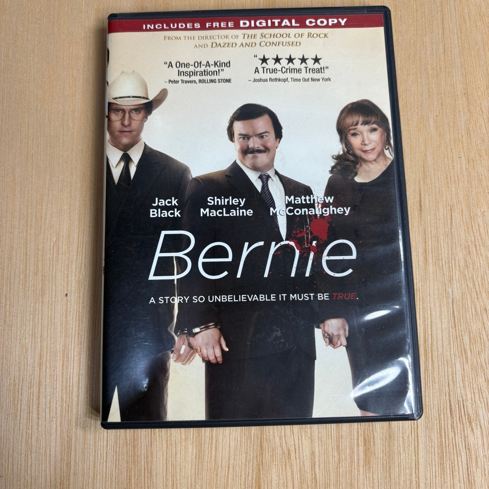 Bernie DVD Jack Black Shirley MacLaine Matthew McConaughey True Crime Comedy